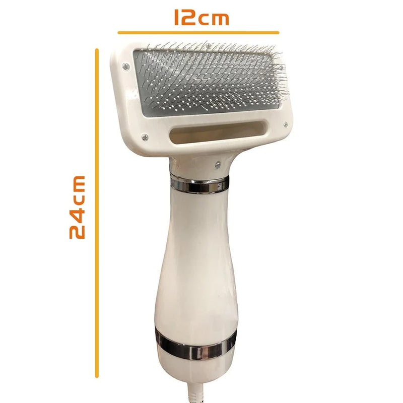 Escova Secadora Pet 2 em 1 – Seca e Remove Pelos