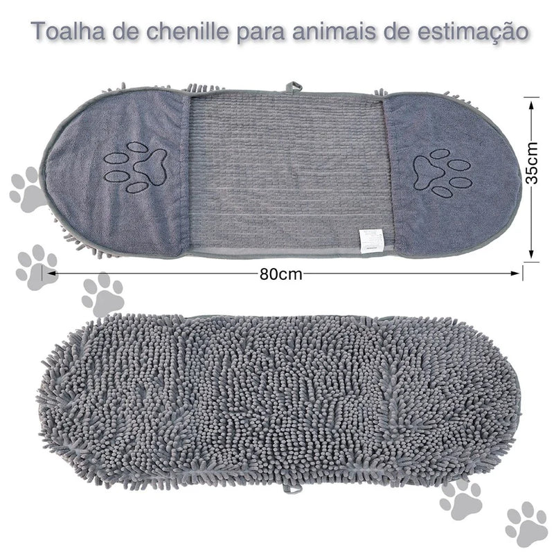 Kit 2 Toalhas para Cachorro – Secagem Rápida e Cuidados de Limpeza